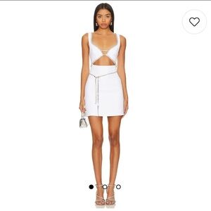 Matteson Mini Dress in White by Majorelle